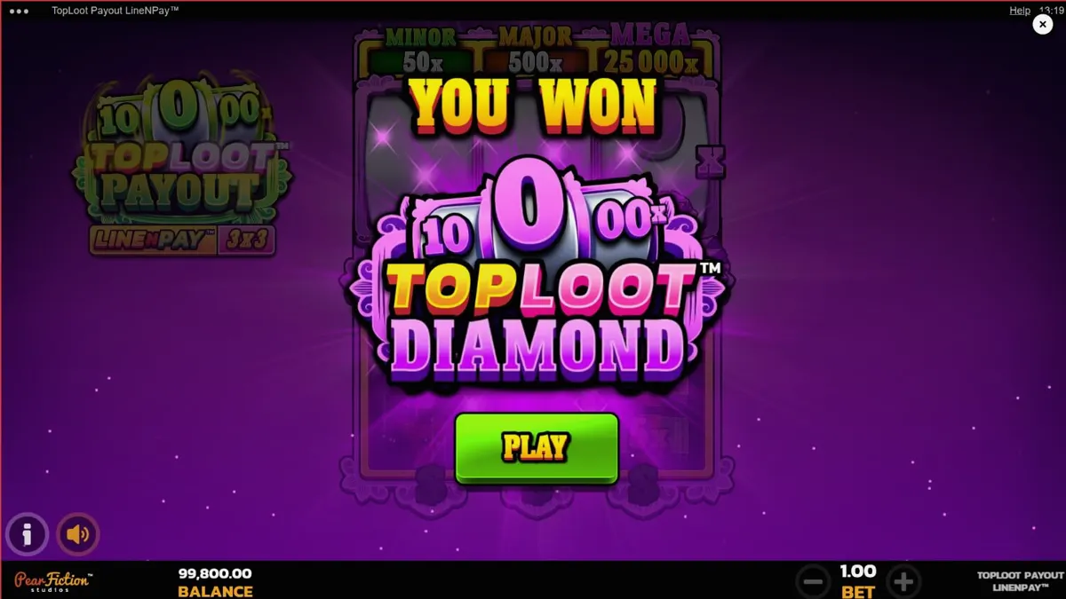 TopLoot Payout LineNPay slot reels na may gintong tema at mga hiyas